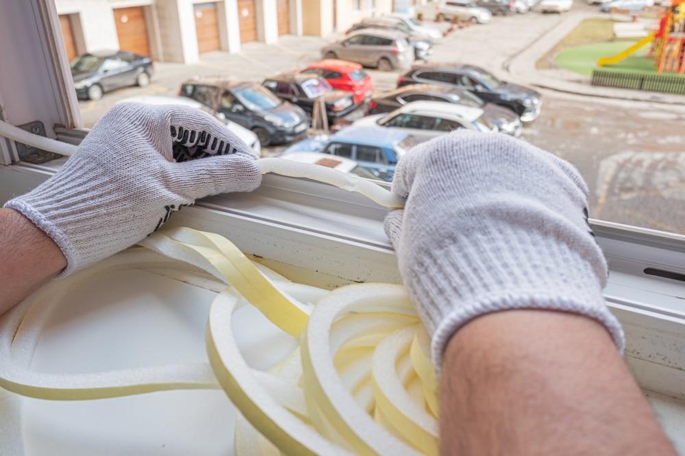 weather-stripping windows for winterizing