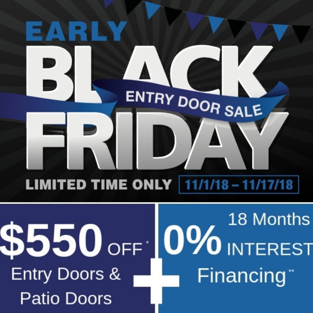 Early Black Friday Door Sale 2018 Next Door & Window