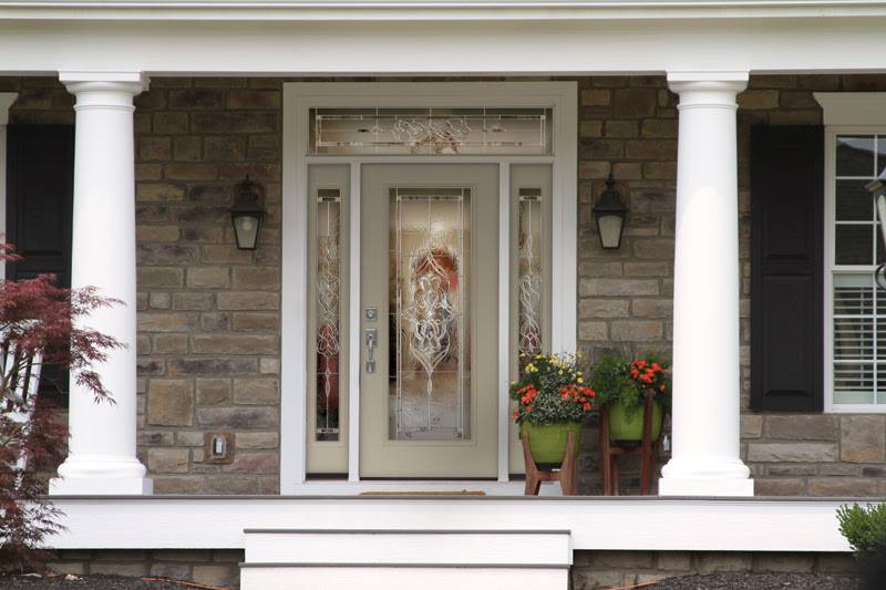 Front door with Decorative door glass