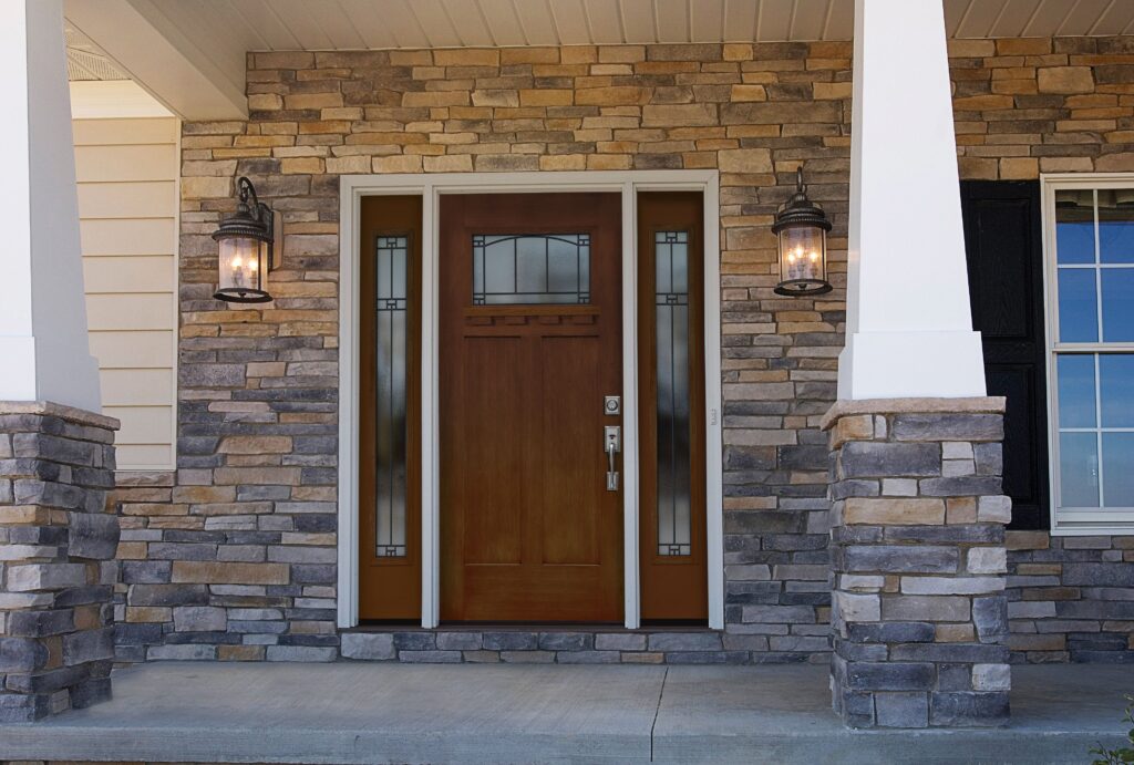Front door with sidelights size