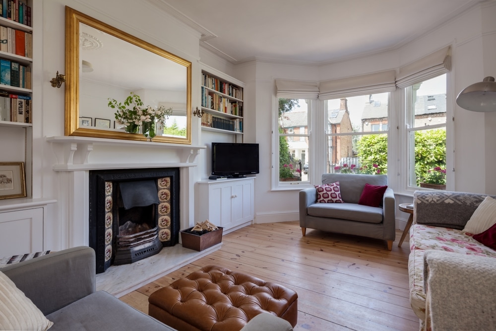 Victorian style bay windows