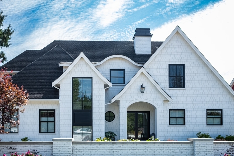 Window frame with black exterior