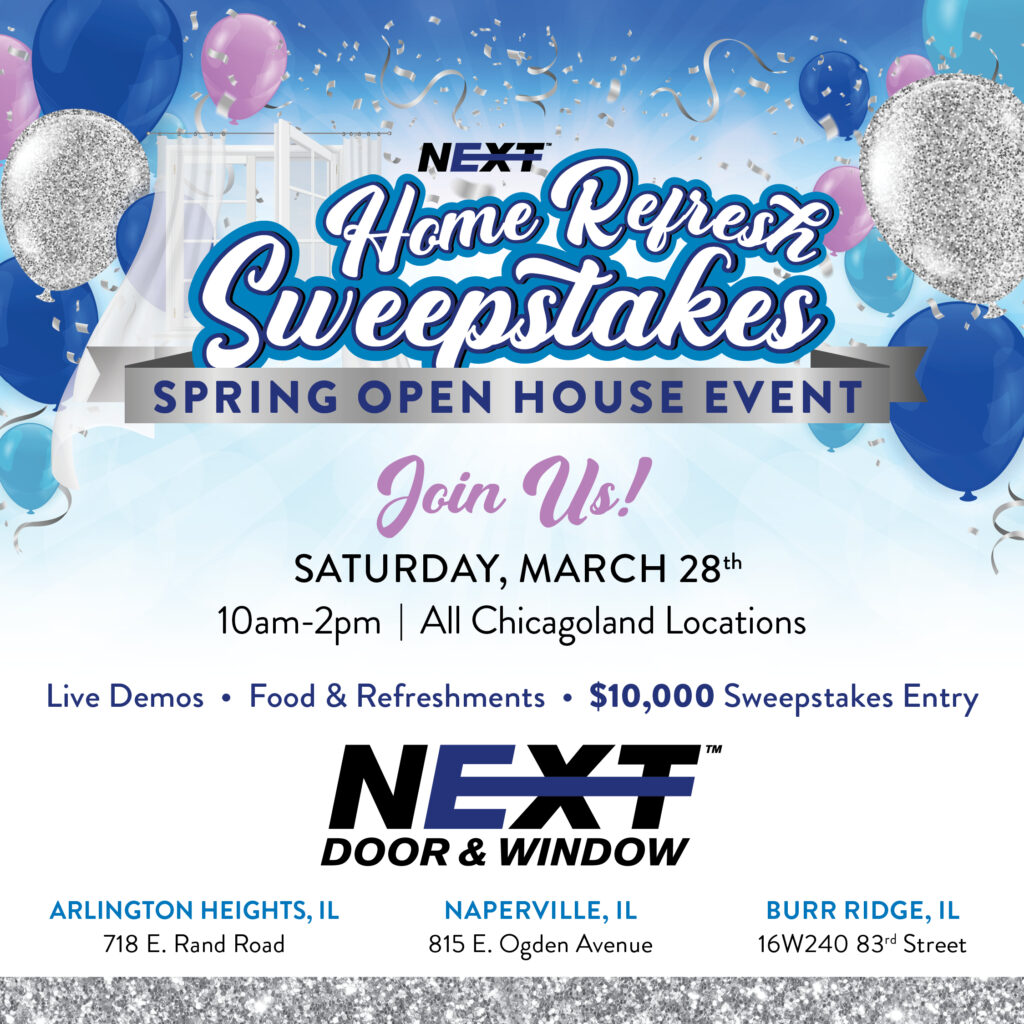 Open House Event with balloons for Saturday March 28th enter to win 10,000 sweepstakes